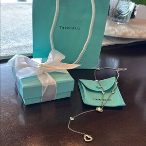 Tiffany & Co. Sterling Silver Heart Lariat Necklace